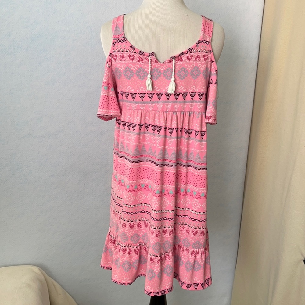 C Lilly Ruffle ColdShoulder SunDress/SwimsuitCover